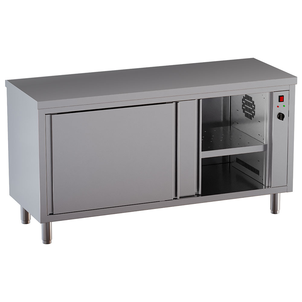 Diamond Warmhoudkast | STANDARD LINE EVO | RVS | 30°C/90°C | Geventileerd | 2.5kW | 230V | Schuifdeuren | 1200x600x865mm