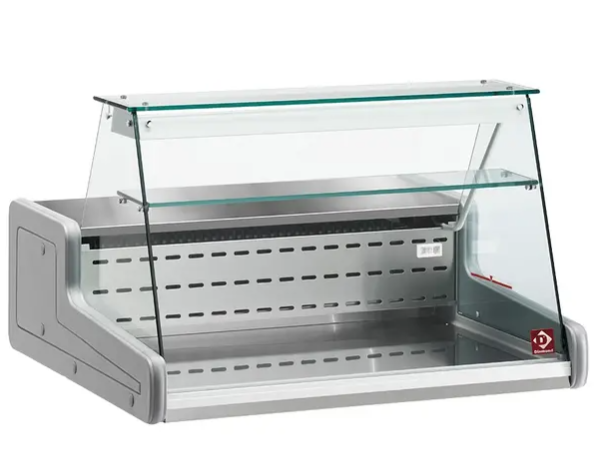 Diamond Toonbank Vitrine | Geventileerde Koeling | Glasopbouw | 2 Deuren | 230V | 1000x700x850mm
