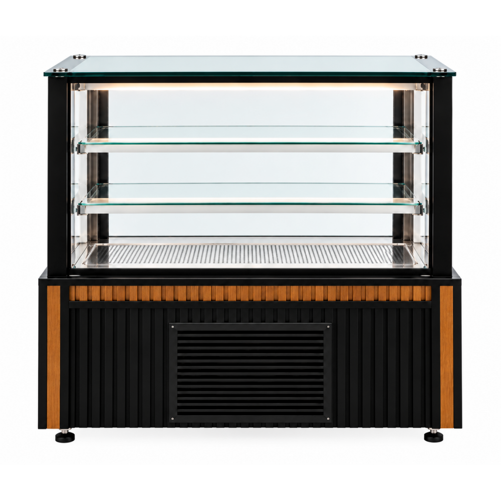 GOLD/PRZ koelvitrine S-110 met glazen plateaus en LED-verlichting